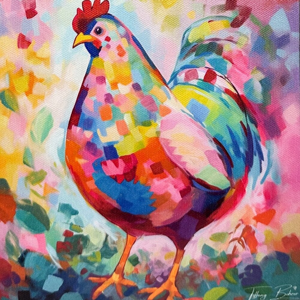 "The Lucky Clucker" by Tiffany Bohrer - Archival Giclée Print on Canvas